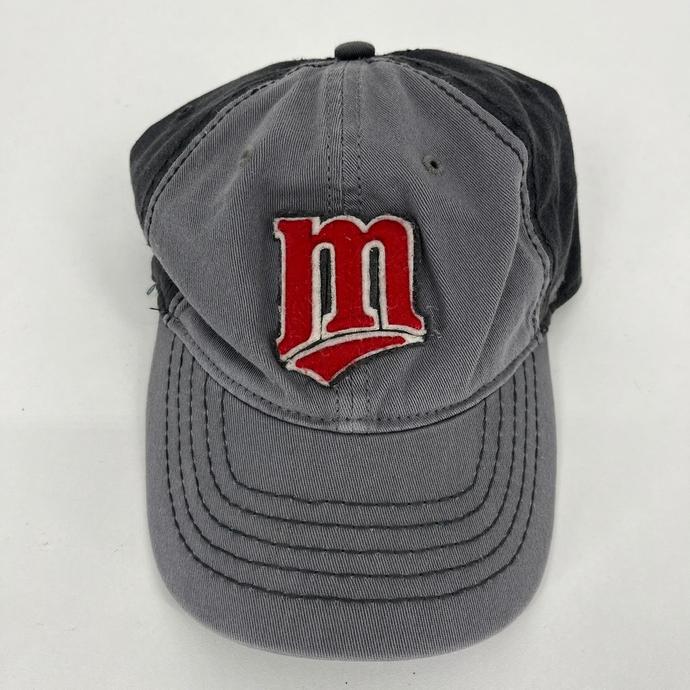 47 Brand Minnesota Twins MLB Baseball Hat Grey Navy Blue Stretch Fit Mens Cap